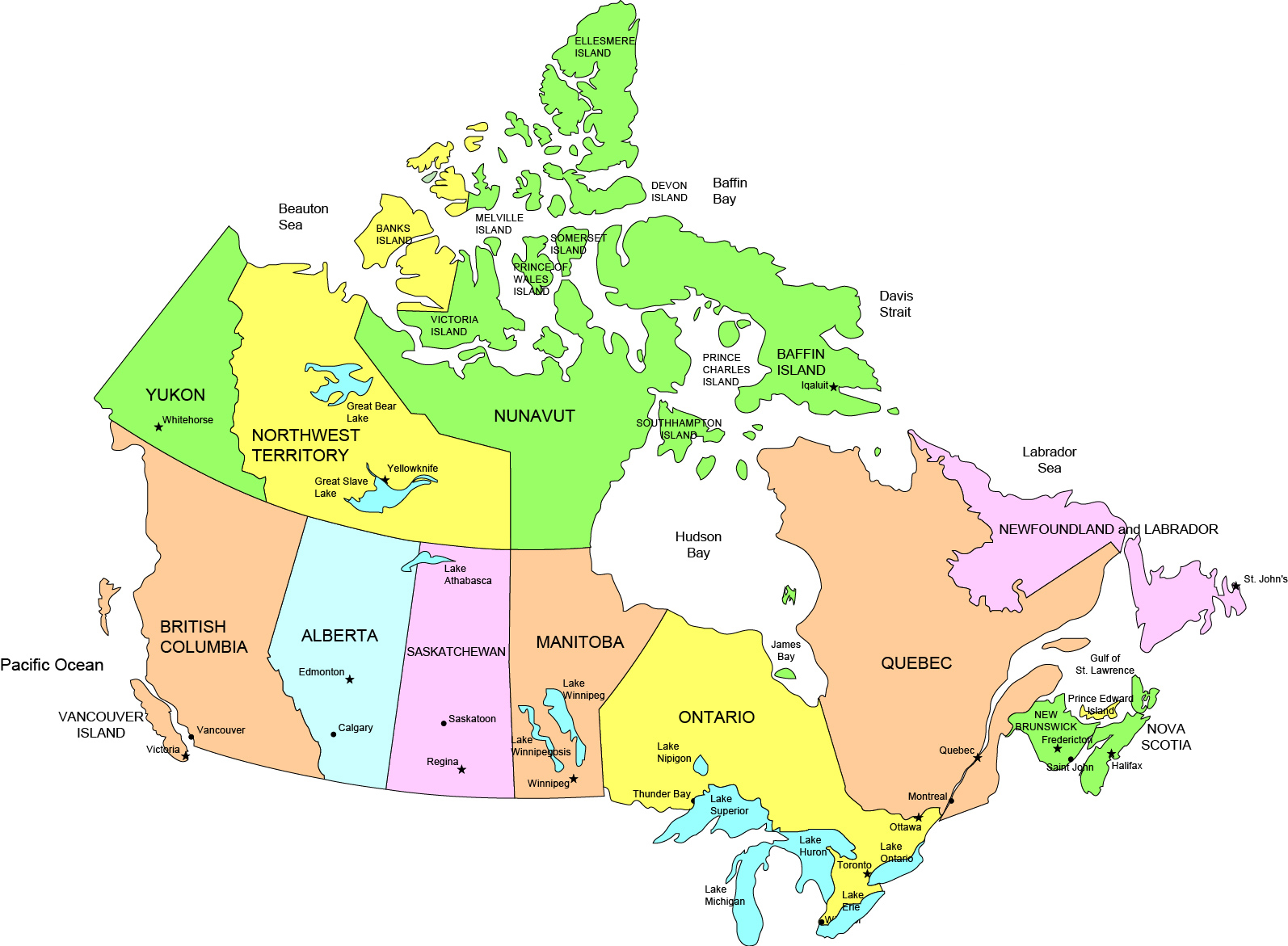 Kanados provincijos ir teritorijos