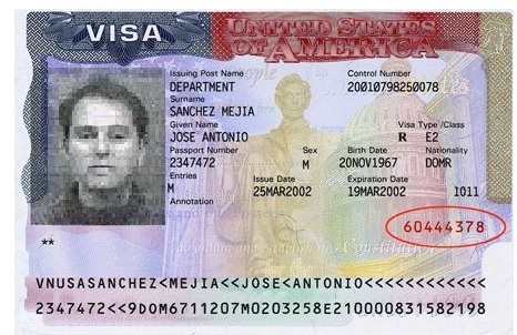 Nummer des US-Nichteinwanderungsvisums